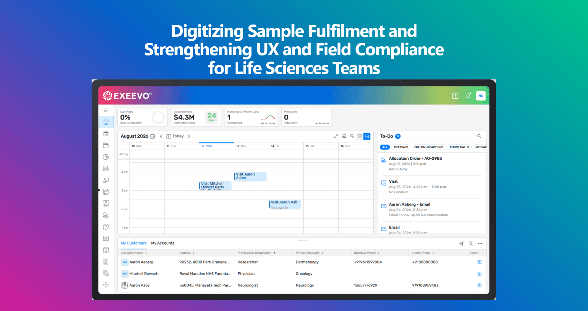 Exeevo CRM – Summer 2026 Release Notes